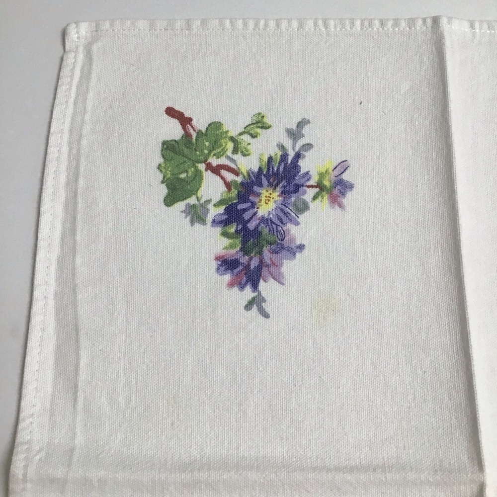 Biltmore Estate Floral Napkins SET OF 3 Thick Cotton Bread Basket Liners Cottage - Picture 7 of 12